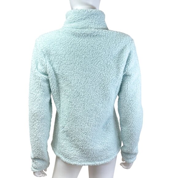 Patagonia Fleece Pullover Womens S Light Blue Sherpa Quarter Zip Warm Soft Layer - Picture 2 of 6